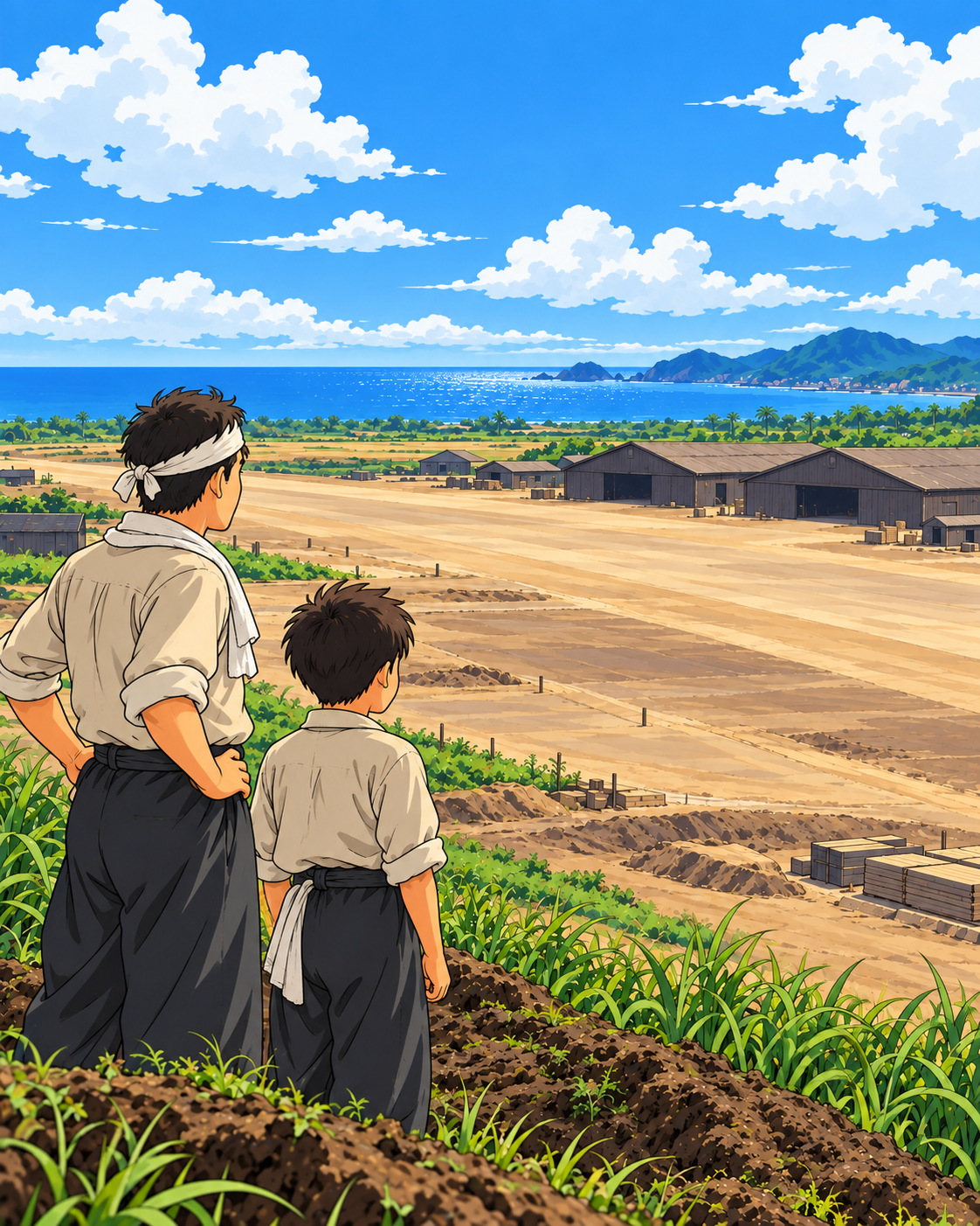 戦時中につくられた飛行場のイメージ